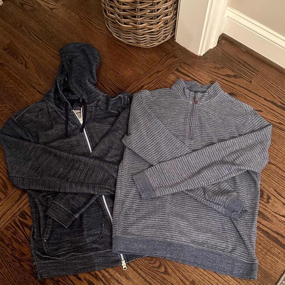 Like New Johnnie-O zip up hoodie and quarter zip long sleeve